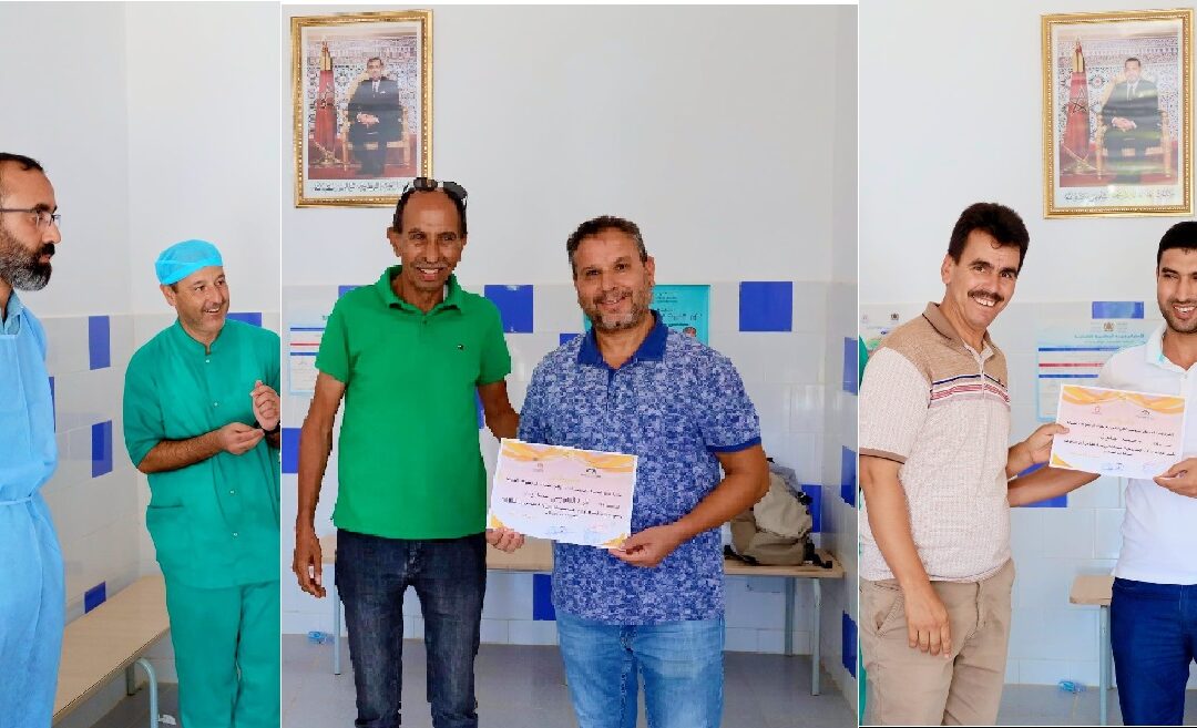 شواهد تقديرية لفائدة الطاقم الطبي والتمريضي الذي أشرف على عملية الاعذار الجماعي